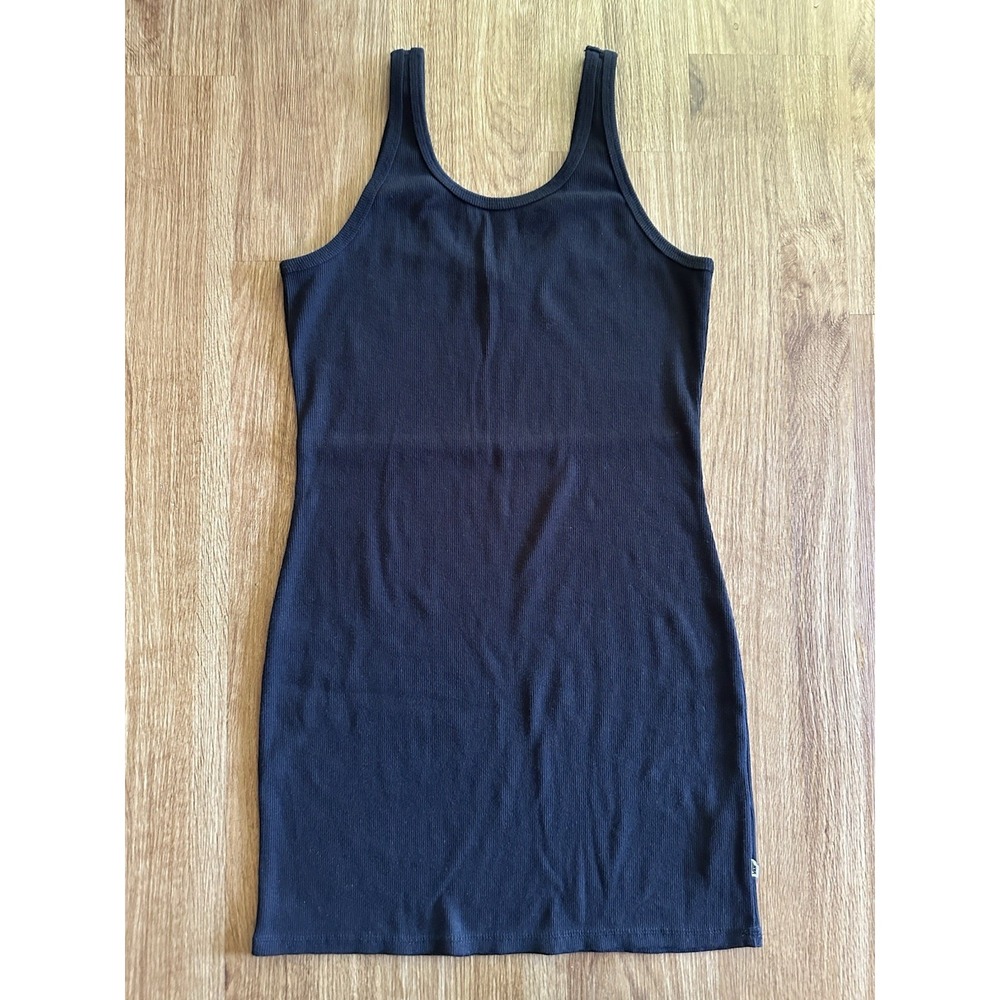 Vans  JUNIORS/WOMENS BLACK RIBBED TANK MINI DRESS SIZE MEDIUM PREOWNED